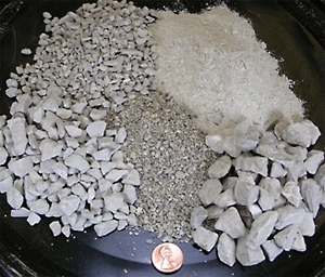 Different Sized Dolomite Aggregate Products